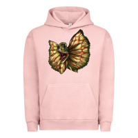 Pigment Salmon dilophosaurus face Urban Hoodie - LillyAllenDesigns