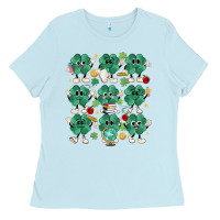 Baby Blue teacher st patrick day clovers Ladies Tee - MaliasSmallBusiness