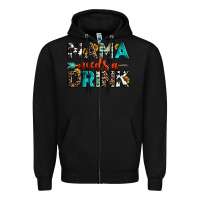Black mama needs a drink Zipper Hoodie - OliviaCreatesArt