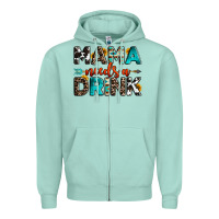 Seafoam mama needs a drink Zipper Hoodie - OliviaCreatesArt