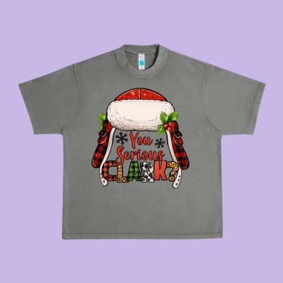Western You Serious Clark Christmas Urban Heavy Tee Designed By Jasminsmagicworld