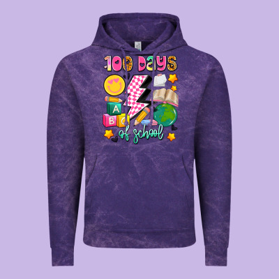 100 Days Of School Vintage Hoodie Designed By Artiststas