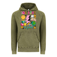 Vintage Olive 100 days of school Vintage Hoodie - Artiststas