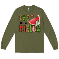 Army Green one in a melon watermelon Long Sleeve Tee - Jasminsmagicworld