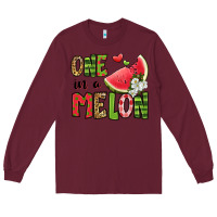 Burgundy one in a melon watermelon Long Sleeve Tee - Jasminsmagicworld