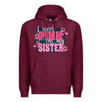 Burgundy i wear pink for my sister Premium Hoodie - FaDigitalArtStudio