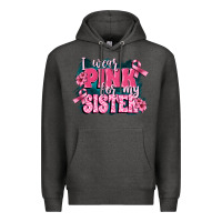 Charcoal Heather i wear pink for my sister Premium Hoodie - FaDigitalArtStudio