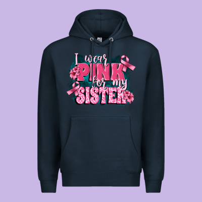 I Wear Pink For My Sister Premium Hoodie Designed By Fadigitalartstudio