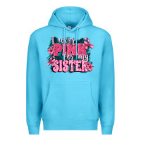 Ocean Blue i wear pink for my sister Premium Hoodie - FaDigitalArtStudio
