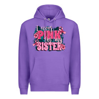 Purple i wear pink for my sister Premium Hoodie - FaDigitalArtStudio
