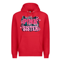 Red i wear pink for my sister Premium Hoodie - FaDigitalArtStudio
