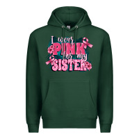 Sports Green i wear pink for my sister Premium Hoodie - FaDigitalArtStudio