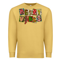 Antique Gold Merry Vibes Premium Sweatshirt - FaDigitalArtStudio
