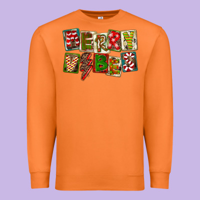 Merry Vibes Premium Sweatshirt Designed By Fadigitalartstudio