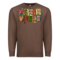 Chestnut Merry Vibes Premium Sweatshirt - FaDigitalArtStudio