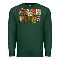 Sports Green Merry Vibes Premium Sweatshirt - FaDigitalArtStudio