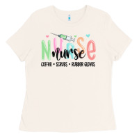 Bone coffee scrubs rubber gloves nurse Ladies Tee - MaliasSmallBusiness