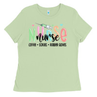 Matcha coffee scrubs rubber gloves nurse Ladies Tee - MaliasSmallBusiness