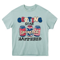 Arona getting star spangled hammered Heavy Core Tee - MaliasSmallBusiness