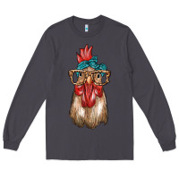 Smoke chicken with bandana and leopard Long Sleeve Tee - texasbilliewilder