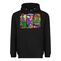 Black christmas louisiana mardi gras trees Heavyweight Hoodie - FaDigitalArtStudio
