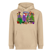 Mushroom christmas louisiana mardi gras trees Heavyweight Hoodie - FaDigitalArtStudio