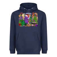 Navy christmas louisiana mardi gras trees Heavyweight Hoodie - FaDigitalArtStudio