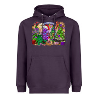 Plum christmas louisiana mardi gras trees Heavyweight Hoodie - FaDigitalArtStudio