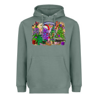 Sage christmas louisiana mardi gras trees Heavyweight Hoodie - FaDigitalArtStudio