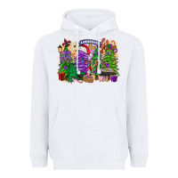White christmas louisiana mardi gras trees Heavyweight Hoodie - FaDigitalArtStudio