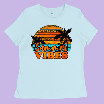 Summer Vibes Ladies Tee Designed By Jasminsmagicworld