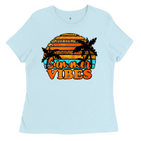 Baby Blue Summer Vibes Ladies Tee - Jasminsmagicworld