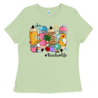 Matcha teacher life pencils Ladies Tee - MaliasSmallBusiness