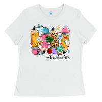 Teacher Life Pencils Ladies Tee | Teevron