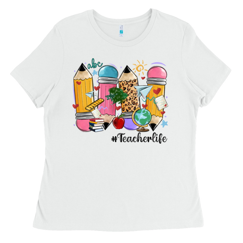 Teacher Life Pencils Ladies Tee by MaliasSmallBusiness | Teevron