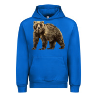 Cobalt Brown Bear Urban Hoodie - LillyAllenDesigns