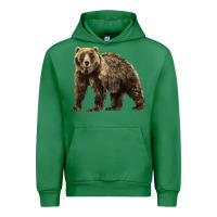 Emerald Brown Bear Urban Hoodie - LillyAllenDesigns