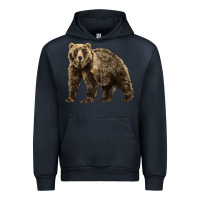 Navy Brown Bear Urban Hoodie - LillyAllenDesigns
