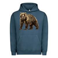 Pigment Midnight Navy Brown Bear Urban Hoodie - LillyAllenDesigns