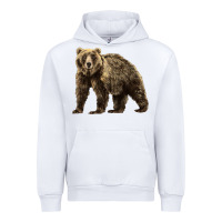 White Brown Bear Urban Hoodie - LillyAllenDesigns