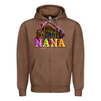 Chestnut football nana Zipper Hoodie - OliviaCreatesArt