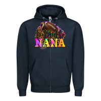 Navy football nana Zipper Hoodie - OliviaCreatesArt