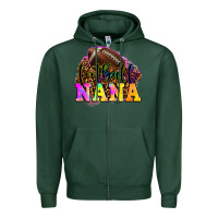 Sports Green football nana Zipper Hoodie - OliviaCreatesArt