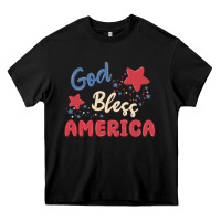 Black god bless america Heavy Core Tee - MaliasSmallBusiness