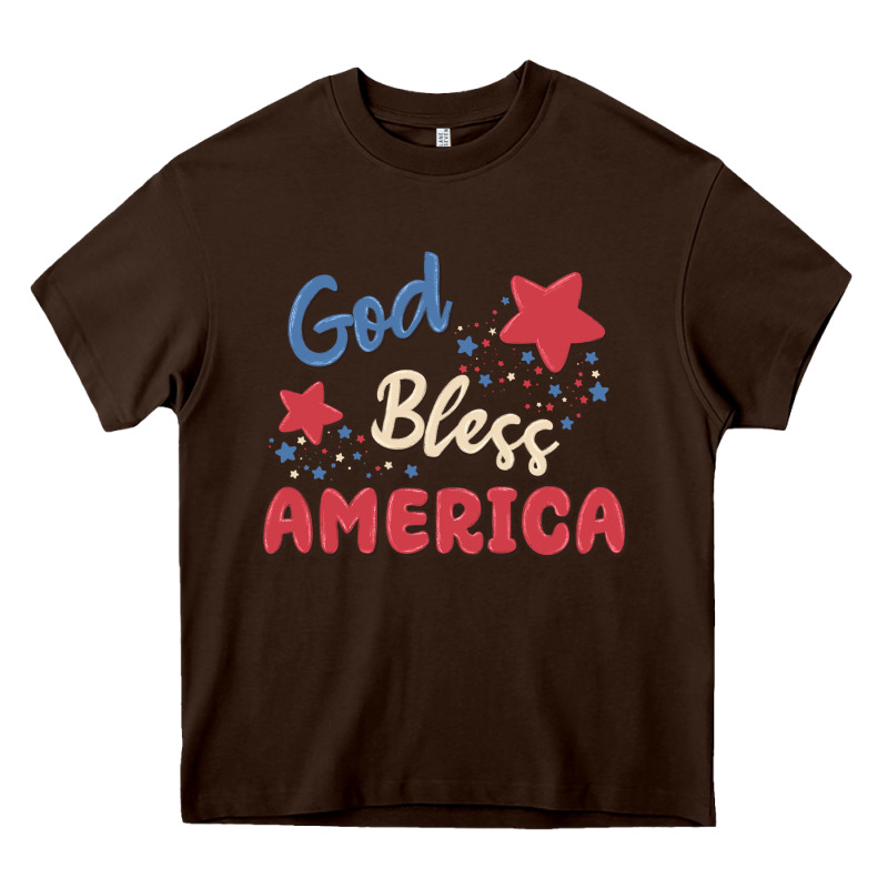 God Bless America Heavy Core Tee by MaliasSmallBusiness | Teevron