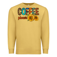 Antique Gold coffee please western doodle letters Premium Sweatshirt - FaDigitalArtStudio