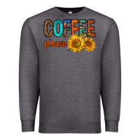 Charcoal Heather coffee please western doodle letters Premium Sweatshirt - FaDigitalArtStudio