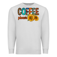 Dove Grey coffee please western doodle letters Premium Sweatshirt - FaDigitalArtStudio