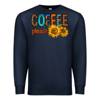 Navy coffee please western doodle letters Premium Sweatshirt - FaDigitalArtStudio