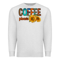 Oatmeal Heather coffee please western doodle letters Premium Sweatshirt - FaDigitalArtStudio